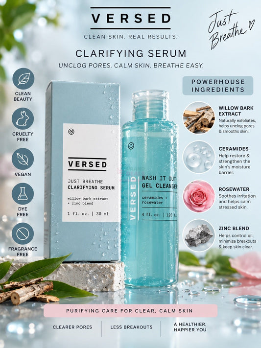 Versed Wash It Out Gel Cleanser with ceramides and rosewater