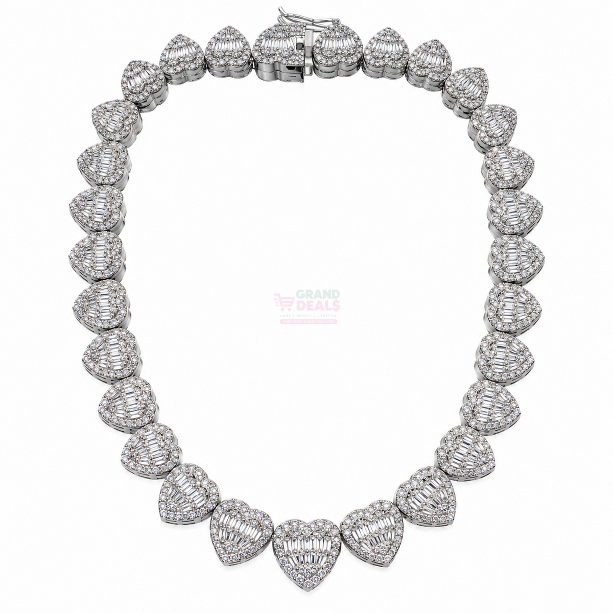 Belke Moden Baguette Heart Necklace