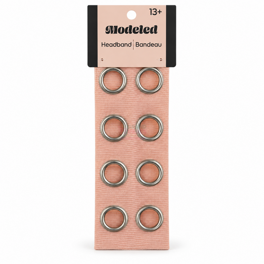 Modeled Grommet Headband – Pink