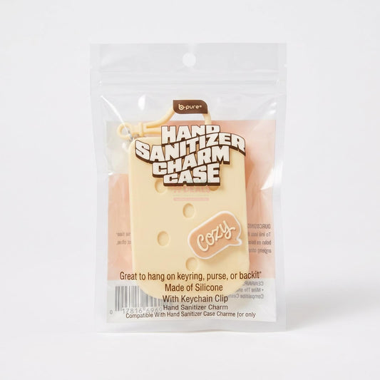 b.pure Hand Sanitizer Charm Case in cream with Cozy charm