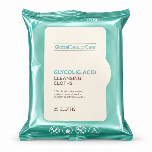 Global Beauty Care Glycolic Acid Cleansing Cloths 25 Count