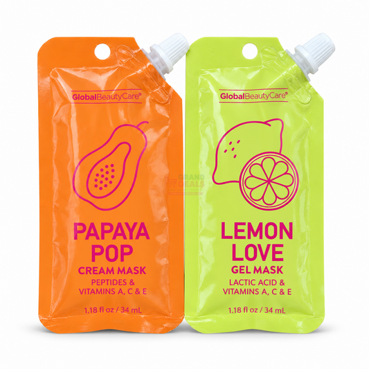 Global Beauty Care Papaya Pop and Lemon Love face masks