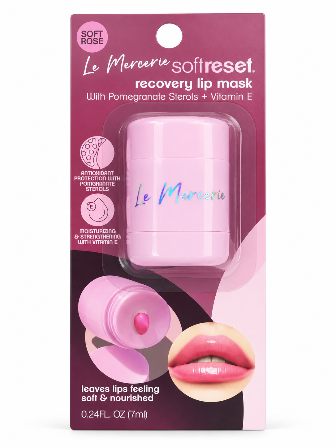 soft rose packaged lip product