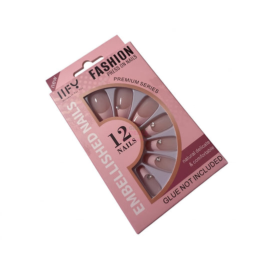 Fashion Embellished Press-On Nails