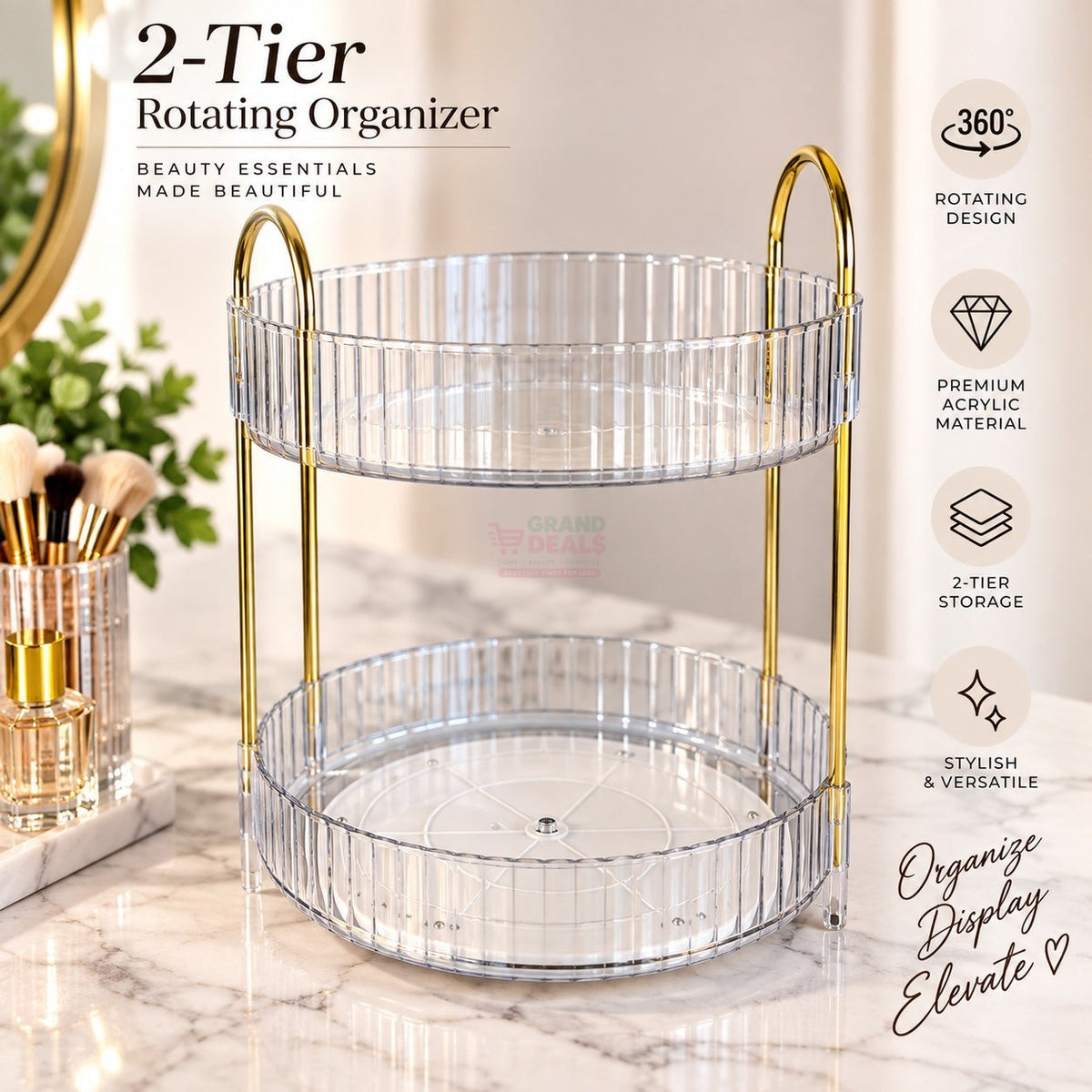 2-tier rotating organizer